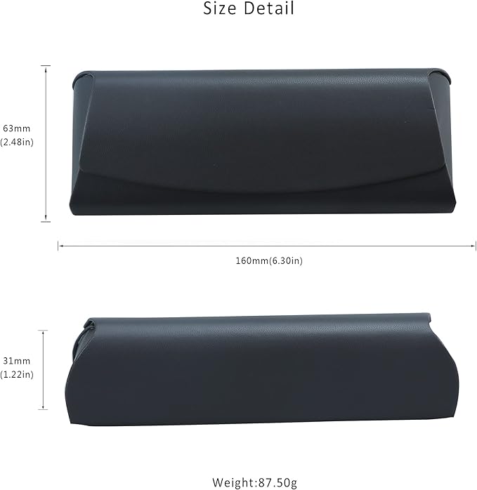 LifeArt Eyeglass Case Hard Shell, Portable Sunglass Case for Women and Men, fashionable PU Leather Eyeglass Case, Lightweight