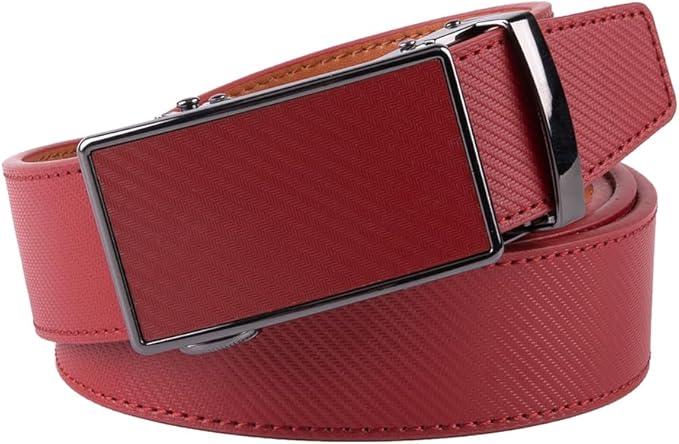 Fabio Valenti Mens Belt,Ratchet Belt Dress with 1 3/8" Genuine Leather with Easier Adjustable Buckle, Trim to Fit
