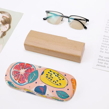 PERFECTSIGHT Hard Shell Eyeglasses Case, PU Leather Protective Glasses Case, Cute Eyeglass Case for Women Men Girls