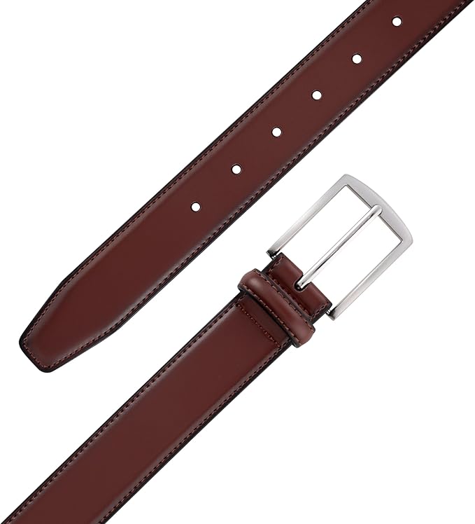 KM Legend Mens Leather Dress Belt for Work Business and Casual