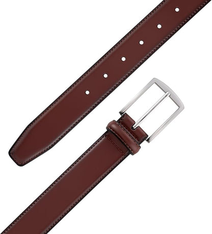 KM Legend Mens Leather Dress Belt for Work Business and Casual