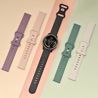 5 Pack 18mm Silicone Watch Band Compatible with Garmin Vivoactive 4S/Vivomove 3S/Venu 3S 41mm/Venu 4 41mm/Venu 2S/Forerunner 255S/265S, Quick Release Soft Sport Straps for Women Men