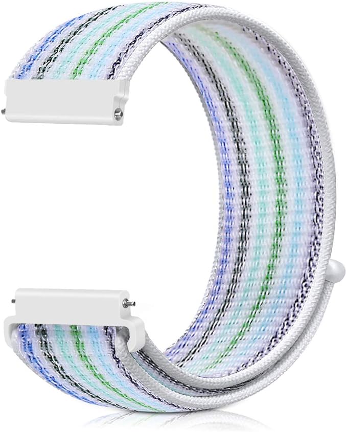 19mm Nylon Sport Quick Release Watch Bands Compatible with GRV FC1/FC5/Willful/YAMAY/Letsfit/LETSCOM/TEMINICE/LIFEBEE/Lintelek ID205 ID205L ID205G ID205S ID205U/Blackview Band for Women Men