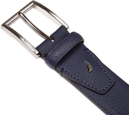 Nautica Men's Dress Leather Belt for Suits and Pants | Classic | Business | Fashion | Adjustable | Metal Buckle