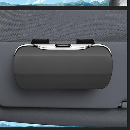 zipelo Sunglasses Holder for Car Sun Visor, Protective Automotive Eyeglasses Storage Case Hanger, Soft Vehicle Interior Glasses Organizer Box Accessories, Universal for SUV Sedan Truck (Gray)