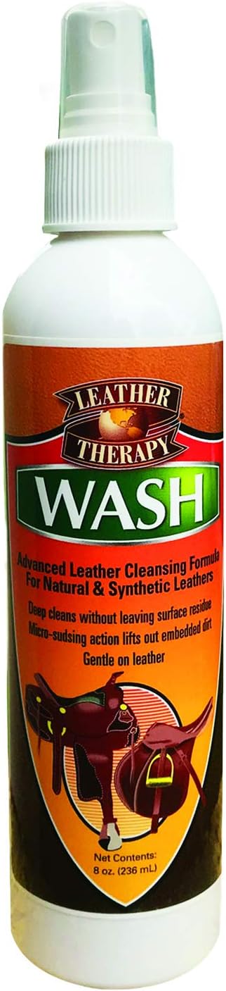 Leather Therapy Wash, Premium Cleaner & Moisturizer for Natural and Synthetic Leather, 8oz