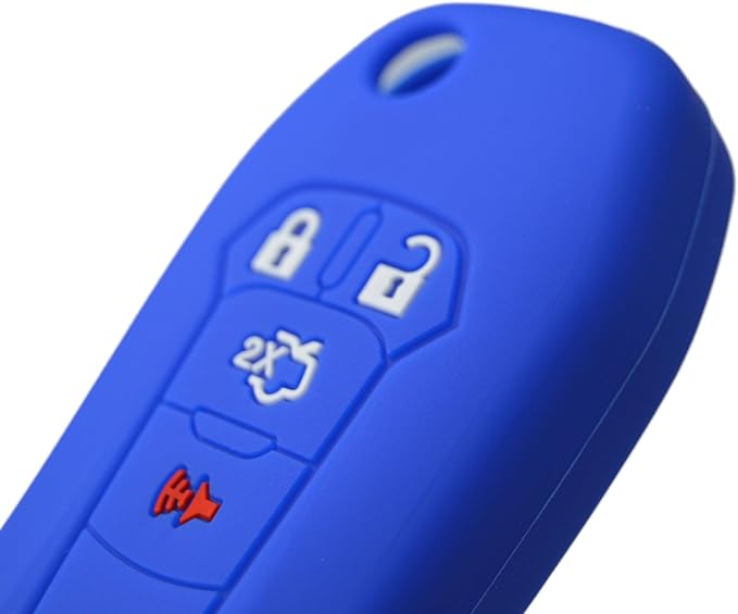 Silicone Rubber Key Fob Cover Protector for Ford Fusion Explorer (Flip Key) N5F-A08TAA 164-R7986 5924003 4 Button Remote Control