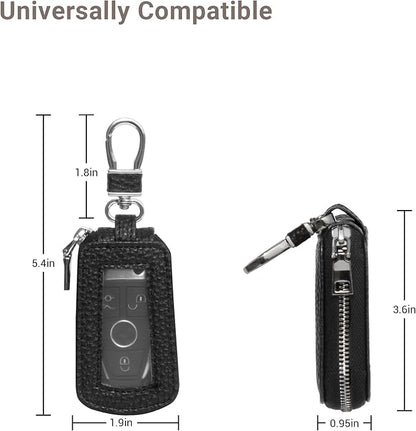 Yuoyar Premium Leather Key Fob Case - Universal Car Key Holder