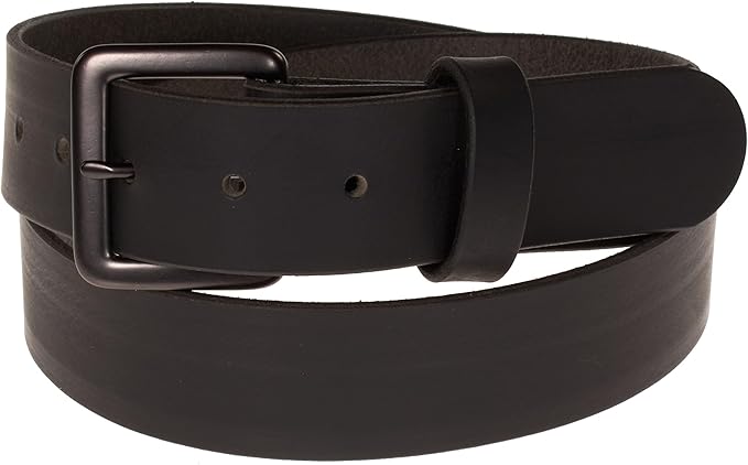 Men's Leather Belt, Made in USA, Full-Grain Leather, Casual Everyday Wear Belts, Amish Handmade 1.5" Width