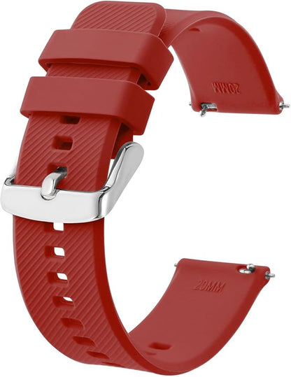 BISONSTRAP Watch Strap 18mm 19mm 20mm 21mm 22mm, Quick Release Silicone Watch Bands for Men Women