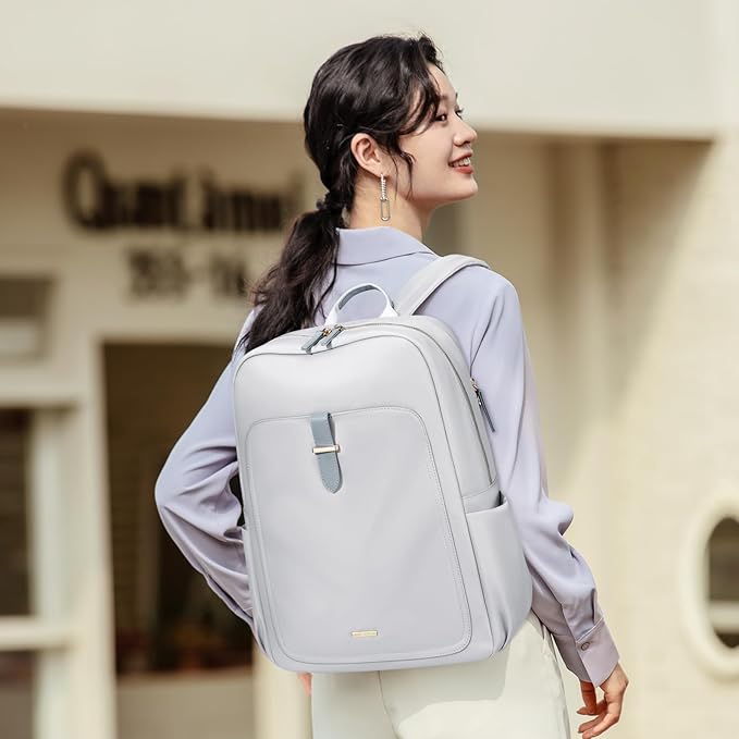 Laptop Backpack for Women,Carry on Travel Backpack Casual Work Business Backpacks Purse College,16 Inch,Grey