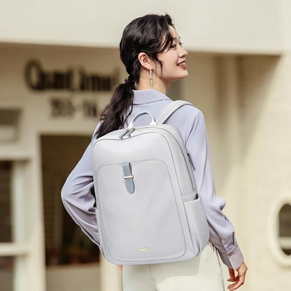 Laptop Backpack for Women,Carry on Travel Backpack Casual Work Business Backpacks Purse College,16 Inch,Grey