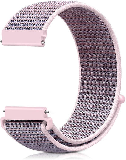 22mm Nylon Quick Release Watch Band Compatible with Samsung Galaxy Watch 3 45mm/Gear S3 Frontier/Garmin Venu 4 45mm/3 45mm/2/Vivoactive 4/Forerunner 570(47mm)/255/265/Amazfit Helio/Bip 6/5/Balance 2
