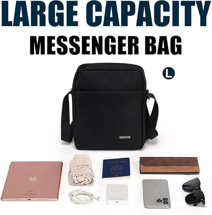 OSOCE Messenger Bag Crossbody Shoulder Bag for Men | Slim Business Design, Lightweight Commuter