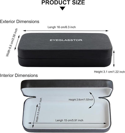 Hard Shell Eyeglasses Case Protective Glasses Case for Men and Women Linen Fabric