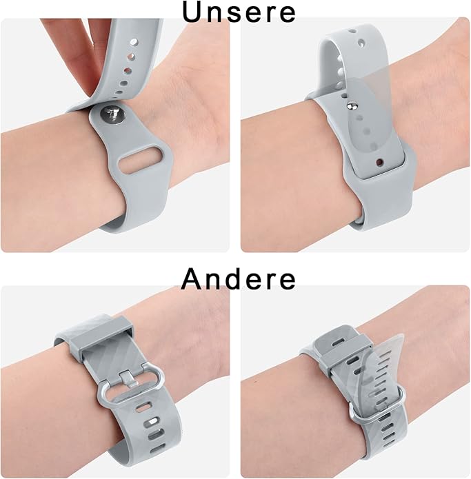 Amzpas 20mm 22mm Watch Bands Quick Release Watch Straps, 4 Pack Soft Silicone Replacement Sport Watch Wristbands for Women Men