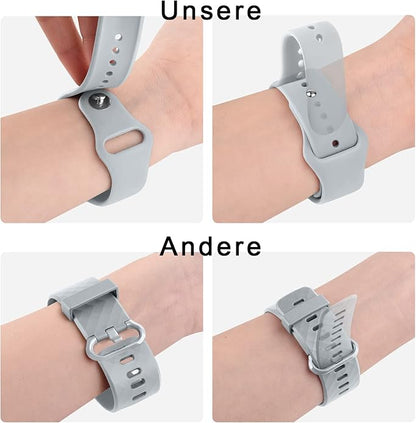 Amzpas 20mm 22mm Watch Bands Quick Release Watch Straps, 4 Pack Soft Silicone Replacement Sport Watch Wristbands for Women Men
