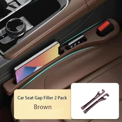 Car Seat Gap Filler Organizer - No Drop Seat Guard, Side Gap Filler for Car, SUV, and Trucks, 2 Pack, Black - Prevents Items from Falling, Extra Storage Space, Easy to Install, Durable & Eco-Friendly