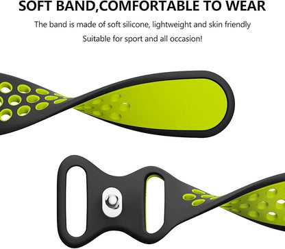 Meliya 20mm 22mm Watch Bands Quick Release Replacement Wristband, Soft Silicone Bands Breathable Sport Replacement Straps for Men Women
