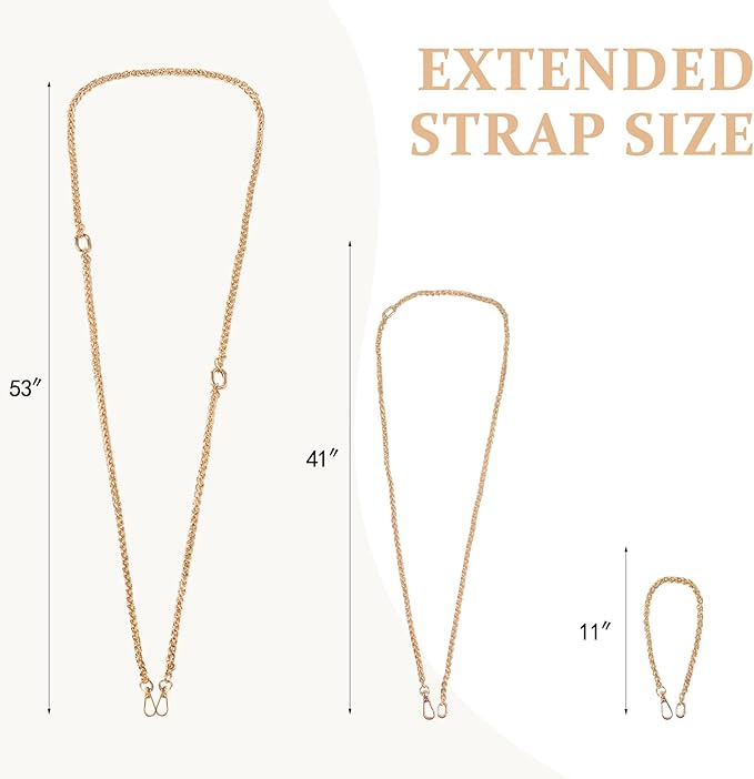 Clip and Go Phone Strap Chain Crossbody Trendy Hands-Free Cross body Cell Phone Lanyard for Women, Fashion Accessories Neck Chain for iPhone and Smartphone, Gold