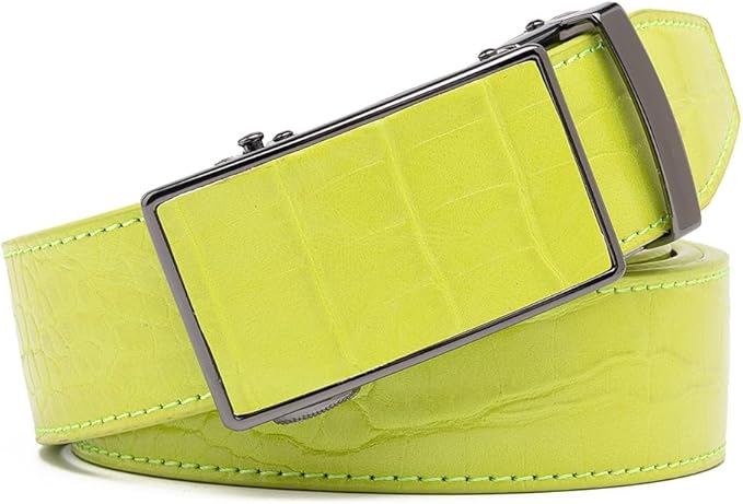 Fabio Valenti Mens Belt,Ratchet Belt Dress with 1 3/8" Genuine Leather with Easier Adjustable Buckle, Trim to Fit