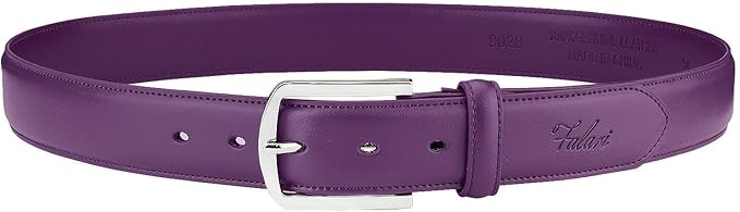 Falari Men Genuine Leather Casual Dress Belt With Single Prong Buckle, Classic Style Belt