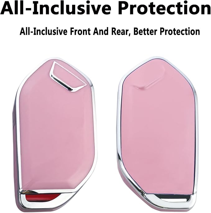 Key Fob Cover Case Compatible with Kia Telluride 2023 2024 2025 EV5 Car Interior Accessories Shell Holder Protector (Pink)