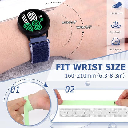 24mm Nylon Sport Quick Release Watch Band Compatible with Garmin Venu X1/TicWatch Altas/TicWatch Pro 5/Pro 5 Enduro/COROS Nomad/iTouch AIR 4 41mm 46mm/AIR 3 44mm/Suunto 9/9 Baro/9 Titanium