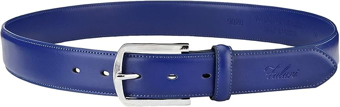Falari Men Genuine Leather Casual Dress Belt With Single Prong Buckle, Classic Style Belt