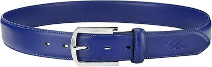 Falari Men Genuine Leather Casual Dress Belt With Single Prong Buckle, Classic Style Belt