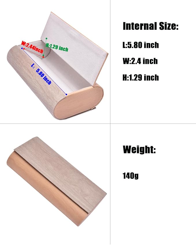 Philley Dual Glasses Case 2-in-1 PU Leather Hard Shell Double Eyeglasses case for Women & Men