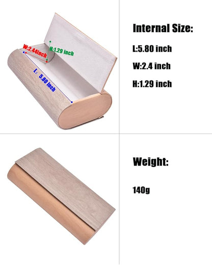 Philley Dual Glasses Case 2-in-1 PU Leather Hard Shell Double Eyeglasses case for Women & Men