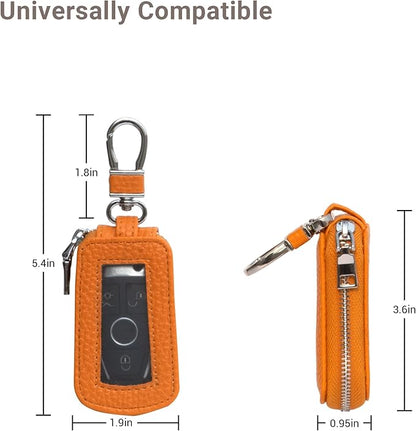 Yuoyar Premium Leather Key Fob Case - Universal Car Key Holder