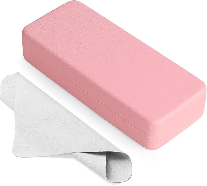 Marvolia Glasses Case Hard Shell Square Large Eyeglasses Case PU Leather Protective Case for Sunglasses Eyeglasses