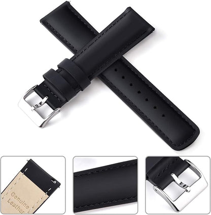 Ritche Christmas Gift Quick Release Leather Watch Bands Genuine Watch Straps for Men Women Top Grain Leather Watch Strap, White Elephant Gifts, Stocking Stuffers for Men, Father's Day gifts