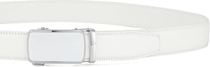 Lingli Men's Belt,Ratchet Dress Belt with Automatic Buckle Brown/Black-Trim to Fit-35mm wide