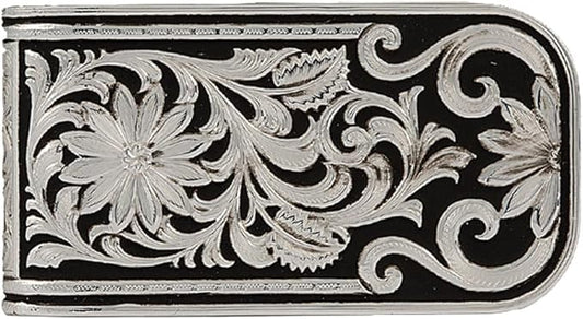 Montana Silversmiths Made in the USA Western Lifestyle Money Clip (LeatherCut Bitterroot)