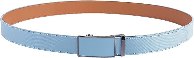 Fabio Valenti Mens Belt,Ratchet Belt Dress with 1 3/8" Genuine Leather with Easier Adjustable Buckle, Trim to Fit