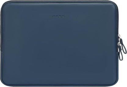 MOSISO Laptop Sleeve Bag 13 inch Compatible with MacBook Neo 13 A18/Air 13.6 inch 2026-2022 M4 M3 M2/Air 13 inch 2022-2018 M1/Pro 13 2026-2016 M2 M1, PU Leather Padded Bag Waterproof Case,Peacock Blue