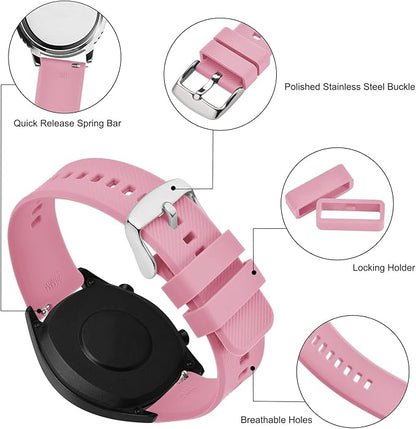 BISONSTRAP Watch Strap 18mm 19mm 20mm 21mm 22mm, Quick Release Silicone Watch Bands for Men Women