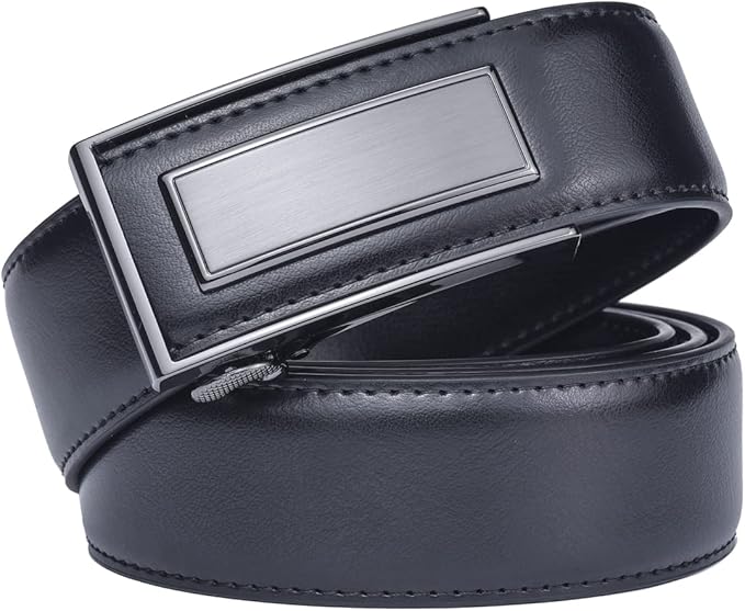 Men’s Belt Beltox Ratchet Dress Leather Buckle Belt Black Brown Blue 1 3/8” Gift Box