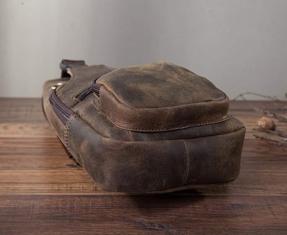 Le'aokuu Men Fashion Casual Tea Designer Travel Hiking Crossbody Chest Sling Bag Rig One Shoulder Strap Bag Men Leather 8015 | Fashion, Casual, Tea, Designer, Travel, Hiking