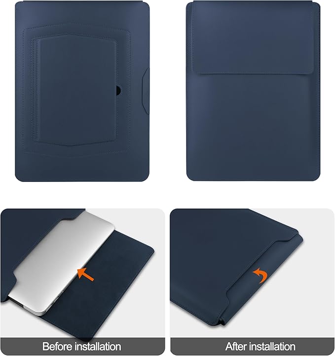 HoYiXi 15.6" Laptop Sleeve-Compatible with MacBook Pro 16/15.4'' MacBook Pro 15, Mac Air 15 - Waterproof Soft 15 16 inch pc case for HP, Dell, 15 inch Laptop Sleeve case,Blue