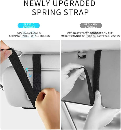 JEYODA Car Sun Visor Organizer Glasses Case Storage Bag note Holder Car suede Zipper Card Hold Car Organizers and Storage (brown)