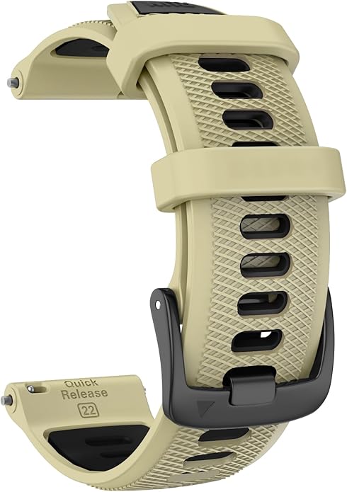 ISABAKE 22mm Watch Band for Gamrin Forerunner 265/Forerunner 255/Vivoactive 4 45mm/Venu 2/Venu 3, Silicone Quick Release Replacement Wristband
