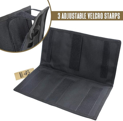 WYNEX Tactical Car Visor Organizer with Double-Sided MOLLE Panel, Universal Vehicle Sun Visor Storage for Essentials & Gear, Compatible with Cars, Pickup Trucks, Vans, SUVs