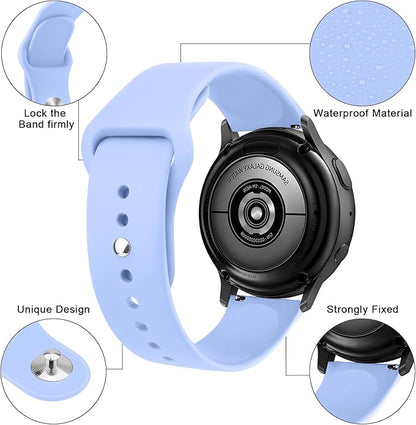 Meliya 22mm Watch Bands Quick Release Replacement Wristband, Soft Silicone Sport Replacement Straps for Men Women