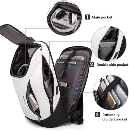 BANGE Business Smart Backpack Waterproof fit 15.6 Inch Laptop Backpack with USB Charging Port,Travel Durable Backpack