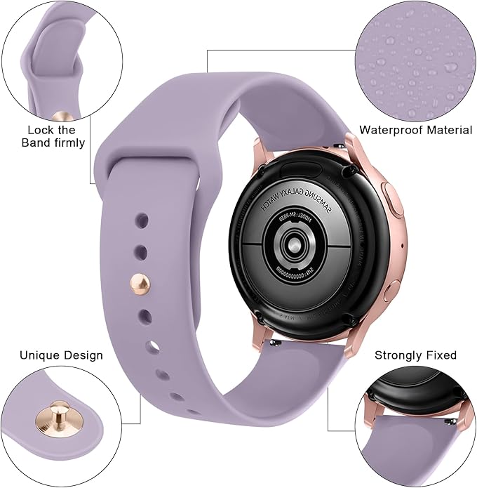 Meliya 22mm Watch Bands Quick Release Replacement Wristband, Soft Silicone Sport Replacement Straps for Men Women