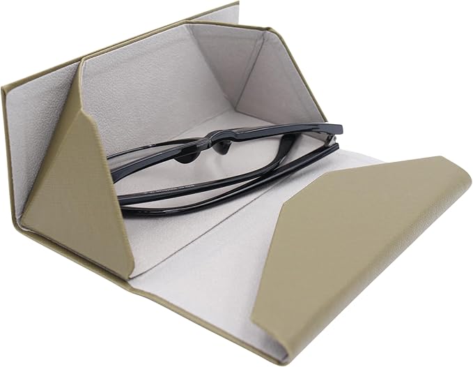 Real Sic Glasses Case for Men and Women - Magnetic Folding Hard Shell Sunglass Holder - Inspired by Solid Color